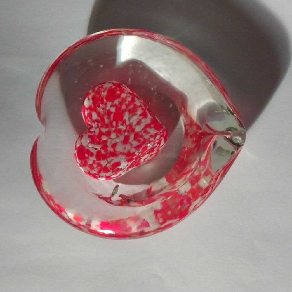 Vintage Murano Heart paperweight